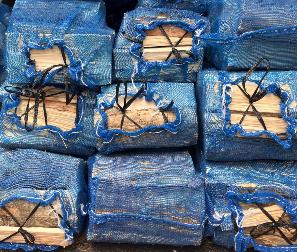 20x24" Blue Firewood Mesh Bags