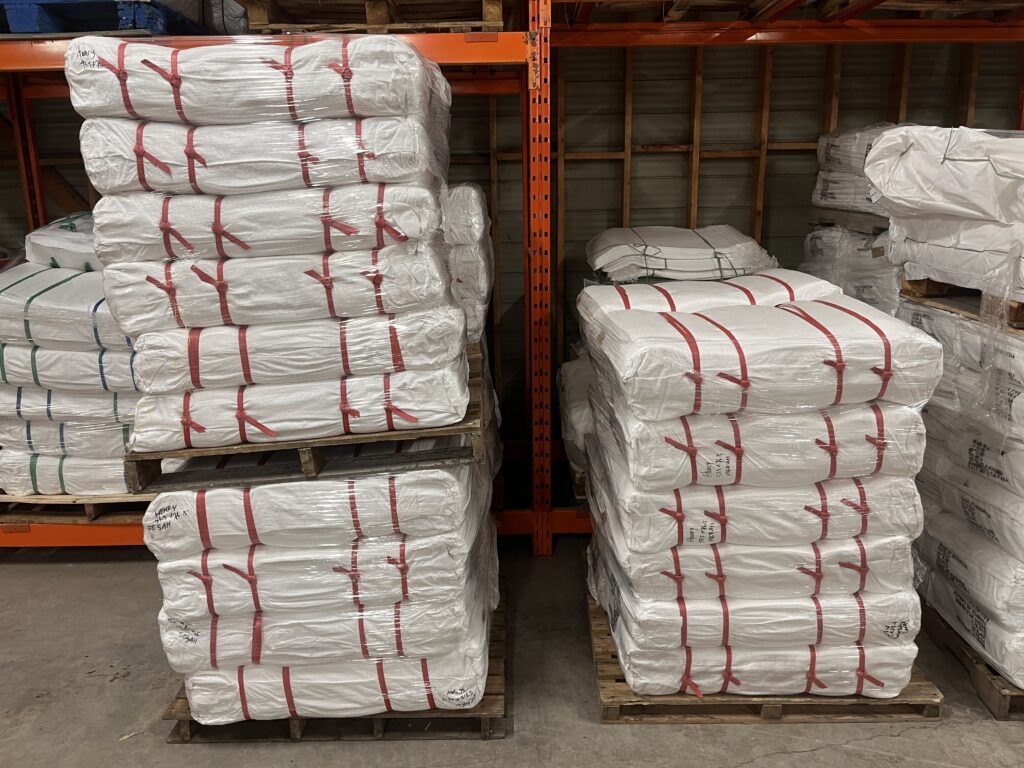 stacks of polywoven bags